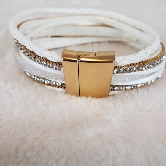 Blessed Gold and White Bracelet - Picture 2 of 3